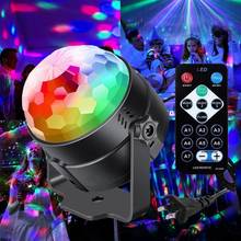 Mini RGB LED Crystal Magic Ball Stage Effect Lighting Lamp Bulb Party Disco Club DJ Light Show Lumiere Dropshipping 2024 - buy cheap