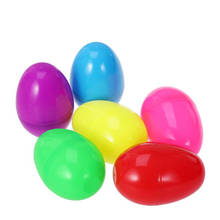 Huevos de Pascua de plástico de colores variados para niños, pintura artesanal, bromas, juguetes educativos, caja vacía, regalo personalizado, 12 Uds. 2024 - compra barato