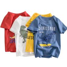 Summer Children Clothing Boys T Shirt Cotton Dinosaur Short Sleeve T-shirt Kid Boy Casual Cute T-shirt 1-8Years Shirt 2024 - buy cheap