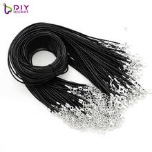 Wholesale 100pcs/lot Black Leather Cord Adjustable Braided 50+5cm Rope for DIY Necklace Bracelet Jewelry Making Findings LSCH15 2024 - buy cheap