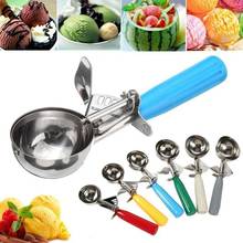 Sorvete colher de sorvete aço colher de sorvete metal ferramentas de gelo colher biscoito baller melão fabricante de bola frutas cozinha icecream e3f2 2024 - compre barato