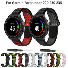 Силиконовый ремешок для наручных часов Garmin Forerunner 220 230 235 630 620 735 подход S20 S6 S5 GPS спортивные часы 2024 - купить недорого