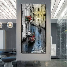 Венеция-город, водный пейзаж, Картина на холсте, Настенная картина для гостиной, домашний декор, настенное украшение без рамки 2024 - купить недорого