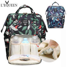 Lequeen saco de fraldas sacos do bebê múmia maternidade mochila saco de fraldas grande capacidade à prova dwaterproof água viagem mochila designer saco de enfermagem 2024 - compre barato