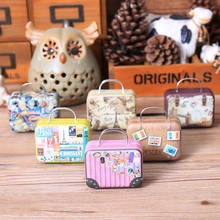 120 pcs Continental Mini Tin Box Retro Suitcase Handbag Small Rectangular Candy Box Small Tin Container 2024 - buy cheap