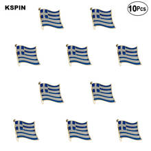 Greece Flag Lapel Pin Flag badge Brooch Pins Badges 10Pcs a Lot 2024 - buy cheap