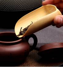 Cucharadita de madera de bambú Natural hecha a mano, pala de té de Kung Fu, accesorios de juego de té, cuchara de café, soporte de cuchara 2024 - compra barato