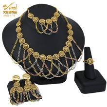 ANIID African Jewelri Set Necklace For Womens Bracelets Ethiopian Bridal Jewellery Dubai Gold Luxury Indian Pakistani Moroccan 2024 - buy cheap