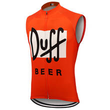 Дышащий велосипедный жилет Duff Beer, майка без рукавов, оранжевая велосипедная одежда, горный велосипед 2024 - купить недорого