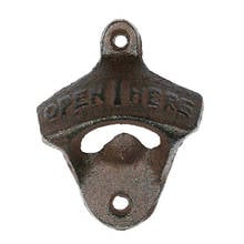 NEW Cast Iron can opener wall mounted bottle opener Wholesale  beer tools bar creative 2024 - buy cheap