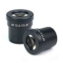 Lente ocular microscópico estéreo, lente de ángulo amplio 15X, interfaz de 30mm, 2 uds. 2024 - compra barato