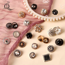 Botones de piel de perla galvanizados, accesorios de costura para ropa y abrigo de boda, color negro, 5 uds. 2024 - compra barato