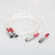 Пара высокой эффективности OCC с серебряным покрытием XLR аудио кабель Hi-Fi баланс аудио кабель 1 м 1,5 м 2024 - купить недорого
