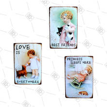 Cute Child Baby Retro Vintage Tin Plate Metal Tin Signs Wall Decor Garage Club Barn Parlor Bedroom Plaques 20X30CM 2024 - buy cheap