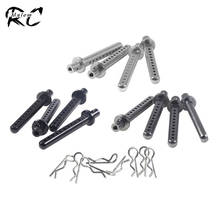 4Pcs Metal RC Car Shell Body Mount Posts with R Clips for 1/10 RC Crawler Axial SCX10 90027 RC4WD D90 TF2 Tamiya CC01 2024 - buy cheap