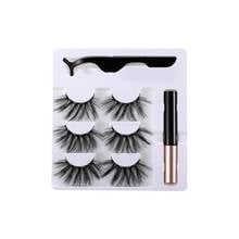 New 3D Mink False Eyelash Magnetic Eyelashes Waterproof Liquid Long Lasting lash Makeup Magnet Eyeliner Fake Eyelash 2024 - buy cheap