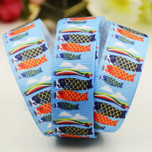 22mm 25mm 38mm 75mm koinobori Cartoon printed Grosgrain Ribbon party decoration 10 Yards X-03224 2024 - buy cheap