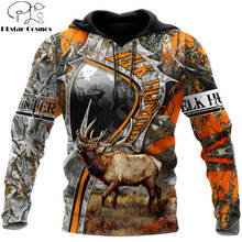 Beautiful Elk Hunting 3D Printed Hoodie Animal Men Sweatshirt Unisex Streetwear Zip Pullover Casual Jacket Tracksuits KJ0253 2024 - buy cheap