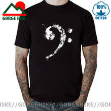 Camiseta de estilo chino para hombre, camiseta divertida con estampado de bajo y guitarra Hip Hop, ropa de calle de moda 2024 - compra barato