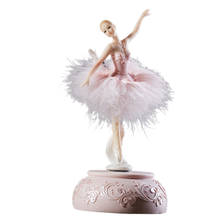 Ballerina Music Box Dancing Girl Swan Lake Carousel with Feather for Birthday Gift SLC88 2024 - buy cheap