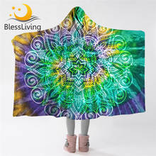 Одеяло с капюшоном и цветком лотоса, желтое/фиолетовое/зеленое 2024 - купить недорого