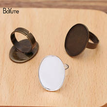 BoYuTe-anillo ajustable de bronce hecho a medida, Base de soldadura de 18x25MM, bandeja en blanco, accesorios de joyería Diy, 200 Uds./lote 2024 - compra barato