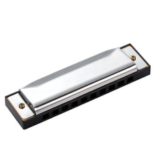 1Pcs New Silver Metal Harmonica 10 Holes Harmonica C Key Mouth Organ Children Gift Toys for Blues Rock Jazz Folk Harmonicas 2024 - buy cheap