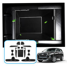 RUIYA For Palisade 2020 Car Door Groove Mat Anti-slip Slot Pad Auto Interior Organizer Accessories White 13 Pcs/Set 2024 - buy cheap