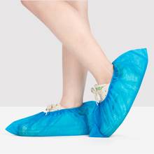 100Pcs/Pack Disposable Shoe Cover Plastic Thick Outdoor Rainy Day Carpet Cleaning Blue waterproof shoe covers home 2024 - buy cheap