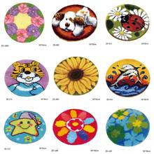 Cartoon DIY Latch Hook Rug Kit 3D Segment Embroidery Cushion Coarse Wool Cross Stitch Carpet Set Crafts 2024 - buy cheap