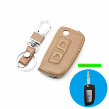 Leather Remote Car Fob Key Cover For Nissan X Trail-Juke Qashqai Micra Pulsar 2014 2015 2016 2017 2018 2 button Key Shell Case 2024 - buy cheap