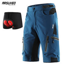 ARSUXEO-pantalones cortos de ciclismo para hombre, ropa interior resistente al agua, de secado rápido, 1202 2024 - compra barato