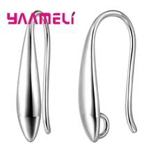 Antiallergic 100% Authentic 925 Sterling Silver Earrings Making Companents DIY Jewelry Findings Smooth Handmade Acessories 2024 - buy cheap
