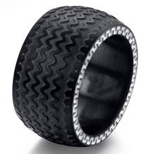 Creative Design Classic Punk Metal Tyre Ring Hip Hop Style Men's Rock Biker Jewelry 2024 - buy cheap
