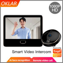 OKLAR Tuya Doorbell Peephole Wireless Door Camera Wifi Smart Video doorbell Intercom 4/5" LCD Motion Video Viewer  T5 T6 T7 T8 2024 - buy cheap