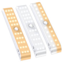 LED Night Light PIR Motion Sensor Lamp Rechargeable Night Lamp Magnet Wall For Kitchen Bedroom Wardrobe Home 2024 - buy cheap