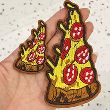 1PCS Cartoon Pizza Stickers Iron on Foods Patch Embroidery Clothes Appliques DIY Jeans Backpack Coats Shirts Patches Decoration 2024 - buy cheap