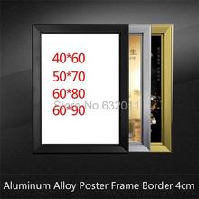 Golden Silvery Black Aluminum Poster Lift Advertising Banner Wall Mounted Photo Frame Certificate Sign Display Rack 2024 - buy cheap