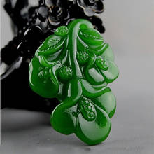 Colgante de Jade de Orquídea tallada a mano, collar de joyería verde Natural, flor de caballero, Jaspe fresco, colgante de Orquídea Ruyi, Jade 2024 - compra barato
