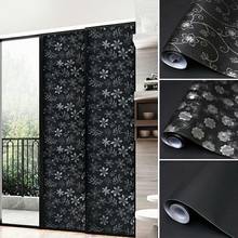 Película opaca negra para ventana, pegatina de vidrio, protector solar, aislamiento, dormitorio, balcón, película de vidrio autoadhesiva, 50x100cm 2024 - compra barato