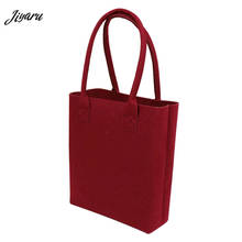 Sale-Women Felt Handbag Casual Shoulder Bag Ladies Felt Tote Eco Friendly Bag Shopping Handbags Solid Color Felt Handbags 2024 - buy cheap