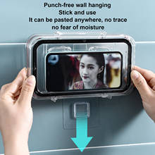 Wall Mounted Phone Case Waterproof Holder Toilet Kitchen Convenient Safe Phone Holder Bathroom Accessories Home Storage 2024 - buy cheap