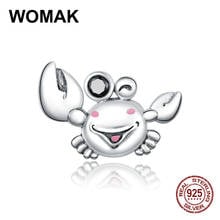 Genuine 100% 925 sterling silver Little Crab charm fit bracelet animal beads pendant DIY women brand jewelry wedding gift making 2024 - buy cheap