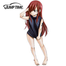 JumpTime 13cm x 5.6cm Cute Car Stickers Fairy Tail Anime Girl Erza Scarlet Vinyl Car Decal Window Wiper Tailgate Car Styling 2024 - buy cheap