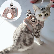 Fashion Plaid Cat Harnesses for Cats Summer Mesh Pet Harness and Leash Set Katten Kitty Mascotas Products for Gotas Accessories 2024 - buy cheap
