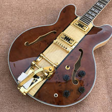 OEM Jazz electric guitar, rosewood fingerboard, double convex surface, tremolo system free delivery 2024 - buy cheap