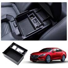 LFOTPP Car Central Storage Box For Mazda 6 2018 2019 Non-slip Rubber Armrest Box Control Storage Box Auto Interior Accessories 2024 - buy cheap