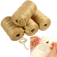 100m Natural Jute Twine Burlap String Hemp Rope Party Thread DIY Scrapbooking Florists Craft Decor Wedding Gift Wrapping Cords 2024 - buy cheap