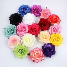 5 peças 11cm flor artificial de seda rosa cabeça de flor de casamento festa decoração de casa sapatos corsage acessórios de chapéu artesanato flor falsa 2024 - compre barato