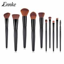 Ennke pro pincéis cosméticos 10 visual, ferramentas de beleza facial para pó solto, sombra, blush, corretivo, micro pincéis 2024 - compre barato